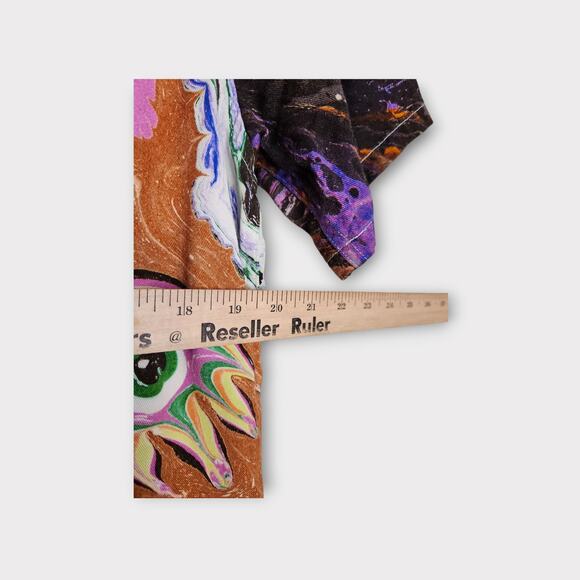 Teddy Fresh x MyFawnwy Men's Camp Shirt Sm Multicolor Bear Snake Statement - Picture 5 of 9